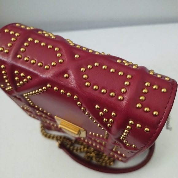 CHRISTIAN DIOR LEATHER CROSSBODY BAG W/ STUDDING - Picture 4 of 9